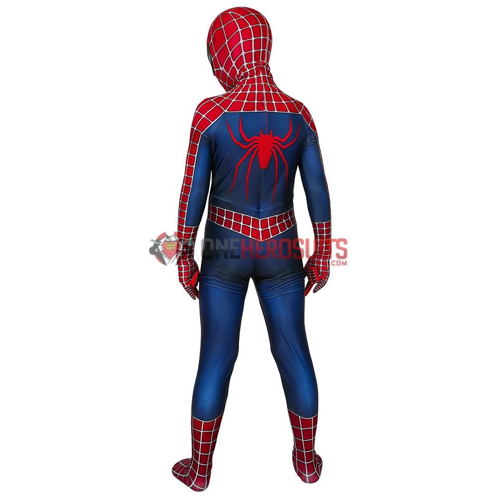 OneHeroSuits Kids Spider-man Cosplay Suit Spandex Tobey Maguire Suit Printed Edition 6 OneHeroSuits Kids Spider-man Cosplay Suit Spandex Tobey Maguire Suit Printed Edition