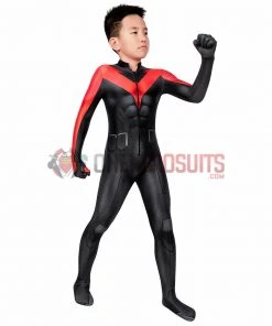 OneHeroSuits Gifts For Kids Nightwing Cosplay Suit Children Teen Titans Cosplay Red Bodysuit Kids Cosplay