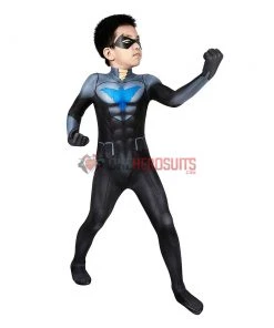 OneHeroSuits Kids Nightwing Cosplay Suit Comic Edition Creative Gifts For Children Expert-level Cosplay Bodysuit & Zentai 21 OneHeroSuits Kids Nightwing Cosplay Suit Comic Edition Creative Gifts For Children Expert-level Cosplay Bodysuit & Zentai