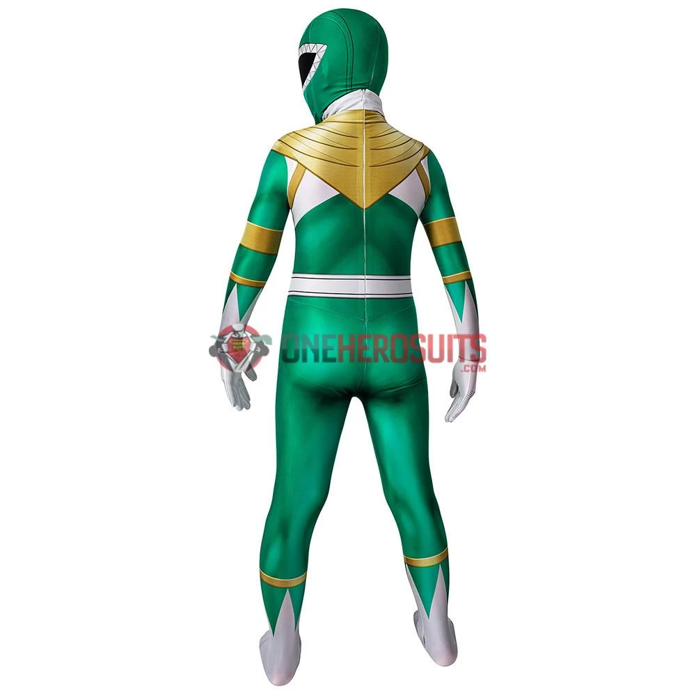OneHeroSuits Kids Green Power Ranger Cosplay Suit Expert-level Cosplay Bodysuit & Zentai 14 OneHeroSuits Kids Green Power Ranger Cosplay Suit Expert-level Cosplay Bodysuit & Zentai