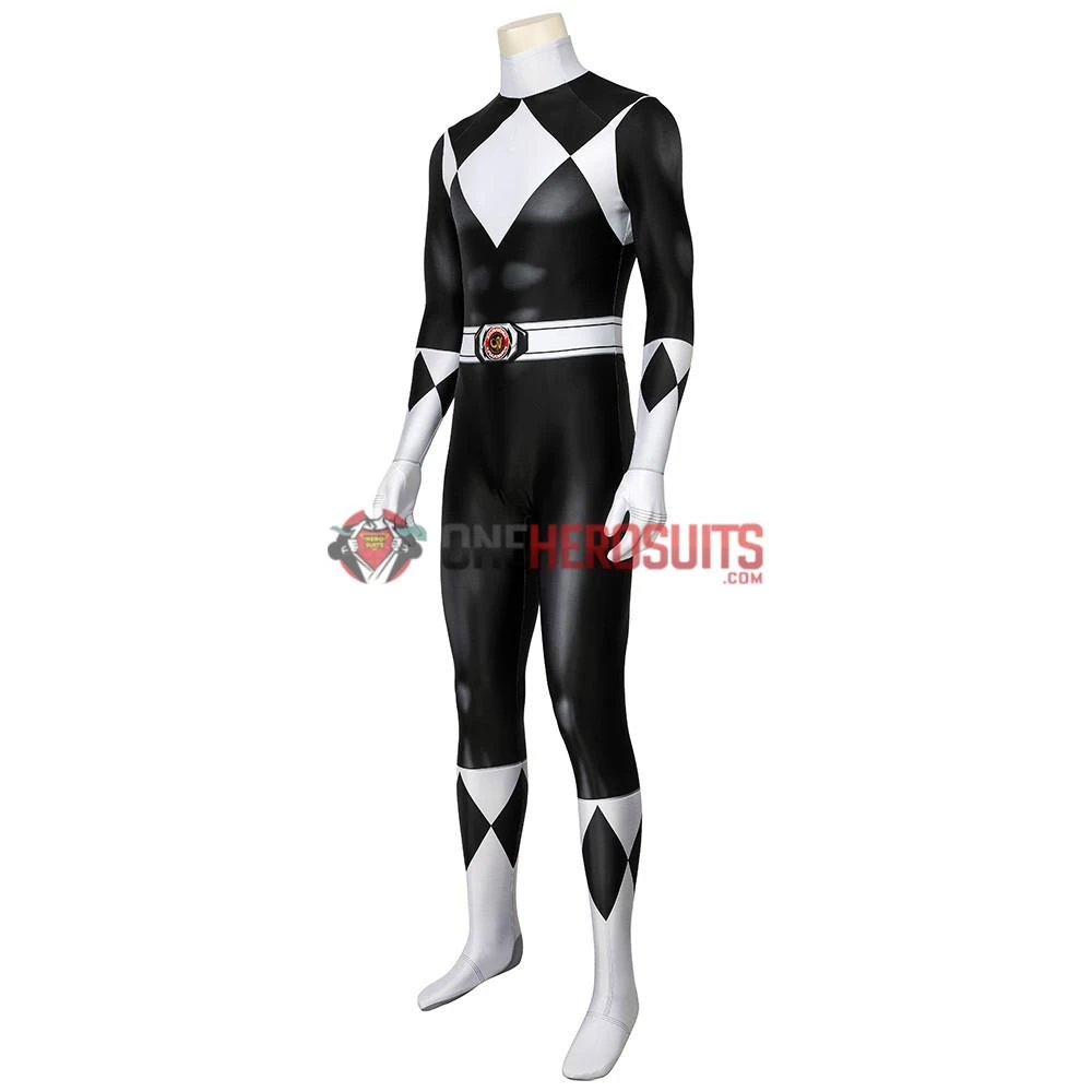OneHeroSuits Black Power Rangers Suit Power Ranger Black Spandex Cosplay Costume 15 OneHeroSuits Black Power Rangers Suit Power Ranger Black Spandex Cosplay Costume