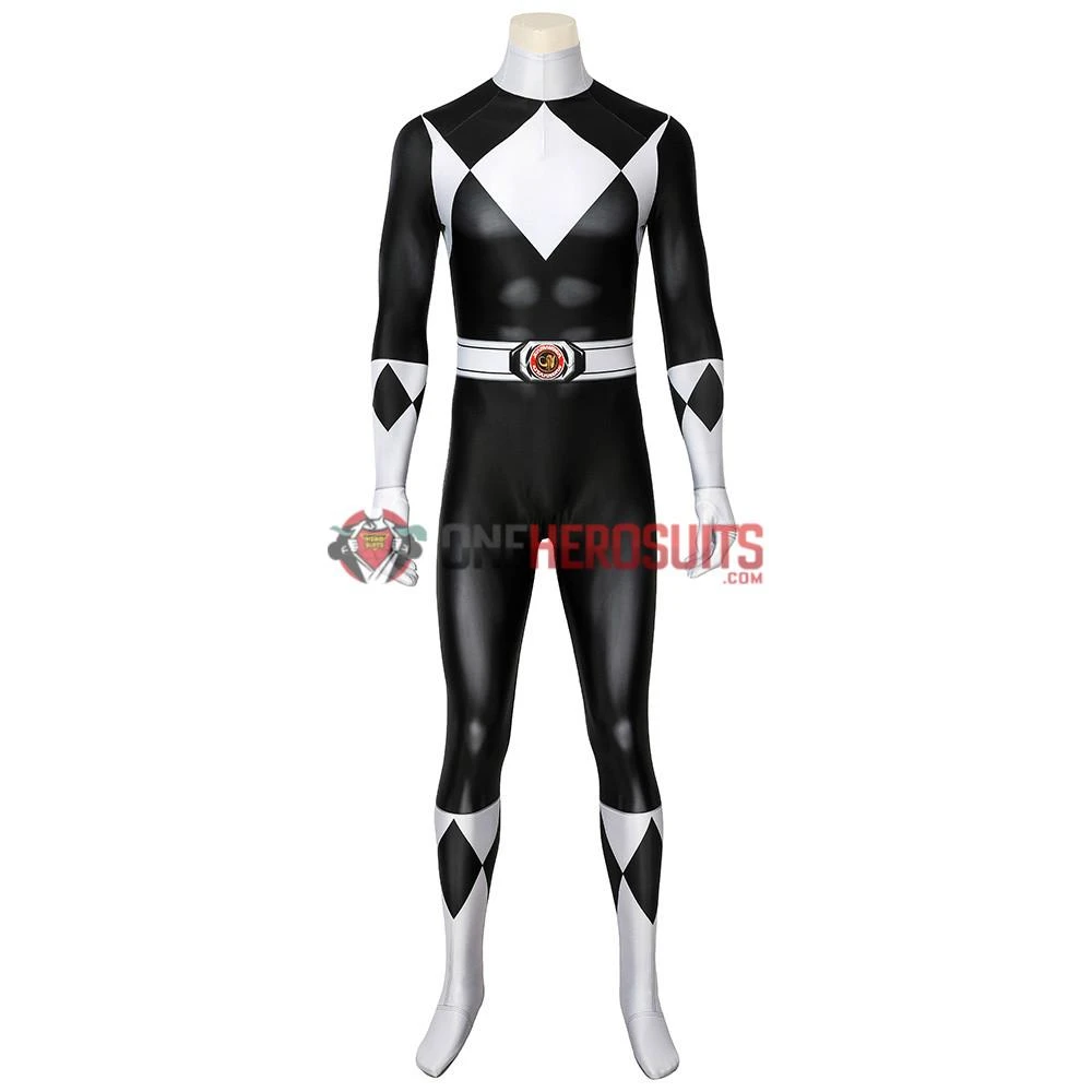 OneHeroSuits Black Power Rangers Suit Power Ranger Black Spandex Cosplay Costume 16 OneHeroSuits Black Power Rangers Suit Power Ranger Black Spandex Cosplay Costume