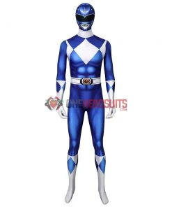 OneHeroSuits Expert-level Cosplay Bodysuit & Zentai Blue Power Ranger Cosplay Suit Spandex Power Rangers Costumes Lightweight