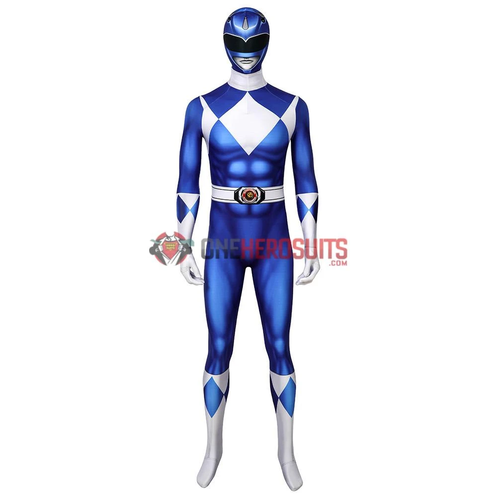 OneHeroSuits Expert-level Cosplay Bodysuit & Zentai Blue Power Ranger Cosplay Suit Spandex Power Rangers Costumes Lightweight 2 OneHeroSuits Expert-level Cosplay Bodysuit & Zentai Blue Power Ranger Cosplay Suit Spandex Power Rangers Costumes Lightweight