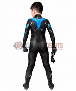 OneHeroSuits Gifts For Kids Titans Cosplay Suit Children Nightwing Blue Cosplay Bodysuit