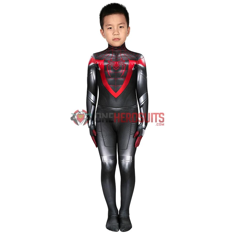 OneHeroSuits Kids Spider-man Miles Morales PS5 Cosplay Suit 15 OneHeroSuits Kids Spider-man Miles Morales PS5 Cosplay Suit