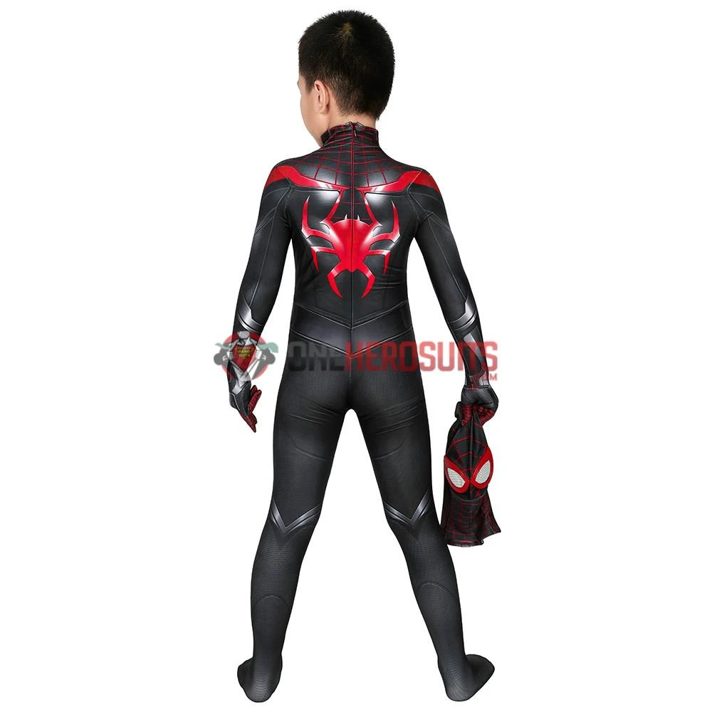OneHeroSuits Kids Spider-man Miles Morales PS5 Cosplay Suit 16 OneHeroSuits Kids Spider-man Miles Morales PS5 Cosplay Suit
