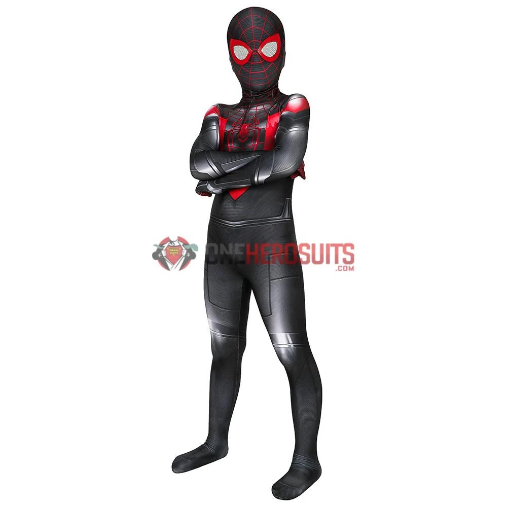 OneHeroSuits Kids Spider-man Miles Morales PS5 Cosplay Suit 3 OneHeroSuits Kids Spider-man Miles Morales PS5 Cosplay Suit