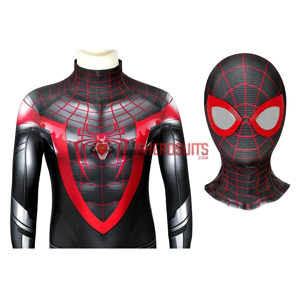 OneHeroSuits Kids Spider-man Miles Morales PS5 Cosplay Suit 7 OneHeroSuits Kids Spider-man Miles Morales PS5 Cosplay Suit