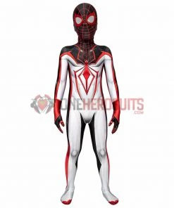 OneHeroSuits Gifts For Kids Spider-man Cosplay Suit Children Miles Morales TRACK Cosplay Bodysuit