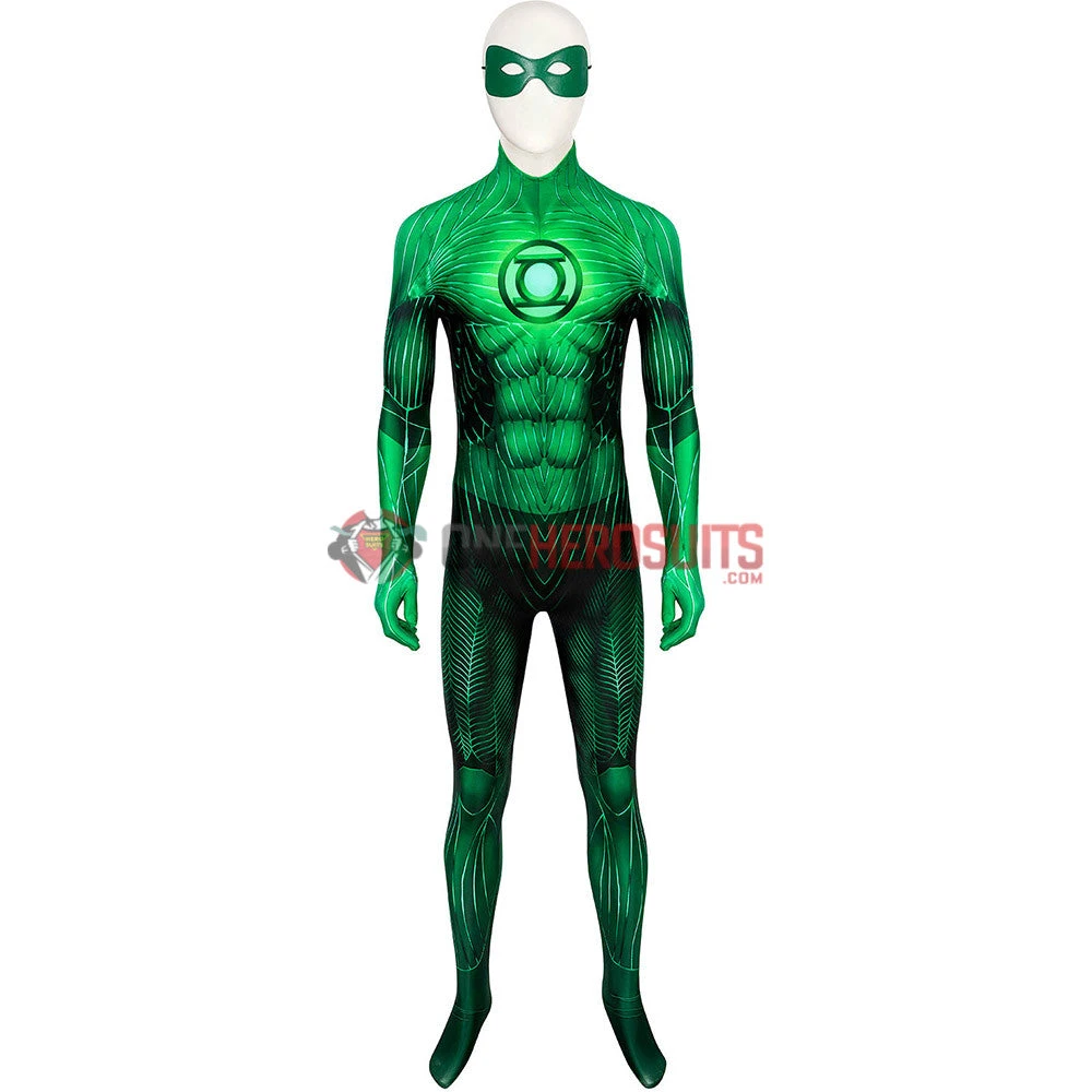 OneHeroSuits Expert-level Cosplay Bodysuit & Zentai Green Lantern Hal Jordan Cosplay Costume Detail Printed Suit 2 OneHeroSuits Expert-level Cosplay Bodysuit & Zentai Green Lantern Hal Jordan Cosplay Costume Detail Printed Suit