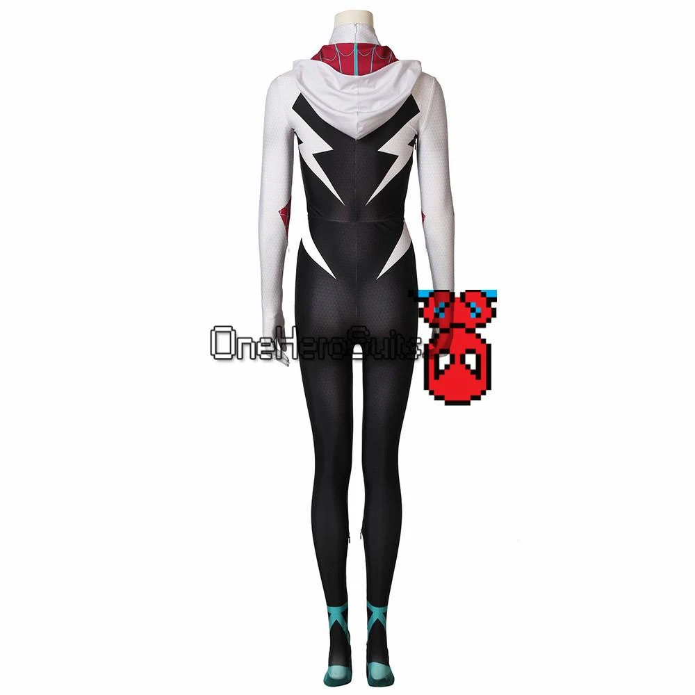 OneHeroSuits Gwen Stacy Suit Into The Spider-Verse Spider-Gwen Cosplay Costume Zentai/Jumpsuit 5 OneHeroSuits Gwen Stacy Suit Into The Spider-Verse Spider-Gwen Cosplay Costume Zentai/Jumpsuit