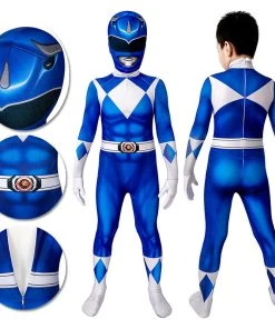 OneHeroSuits Kids Blue Power Ranger Cosplay Suit Gifts For Children Expert-level Cosplay Bodysuit & Zentai