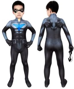 OneHeroSuits Kids Nightwing Cosplay Suit Comic Edition Creative Gifts For Children Expert-level Cosplay Bodysuit & Zentai