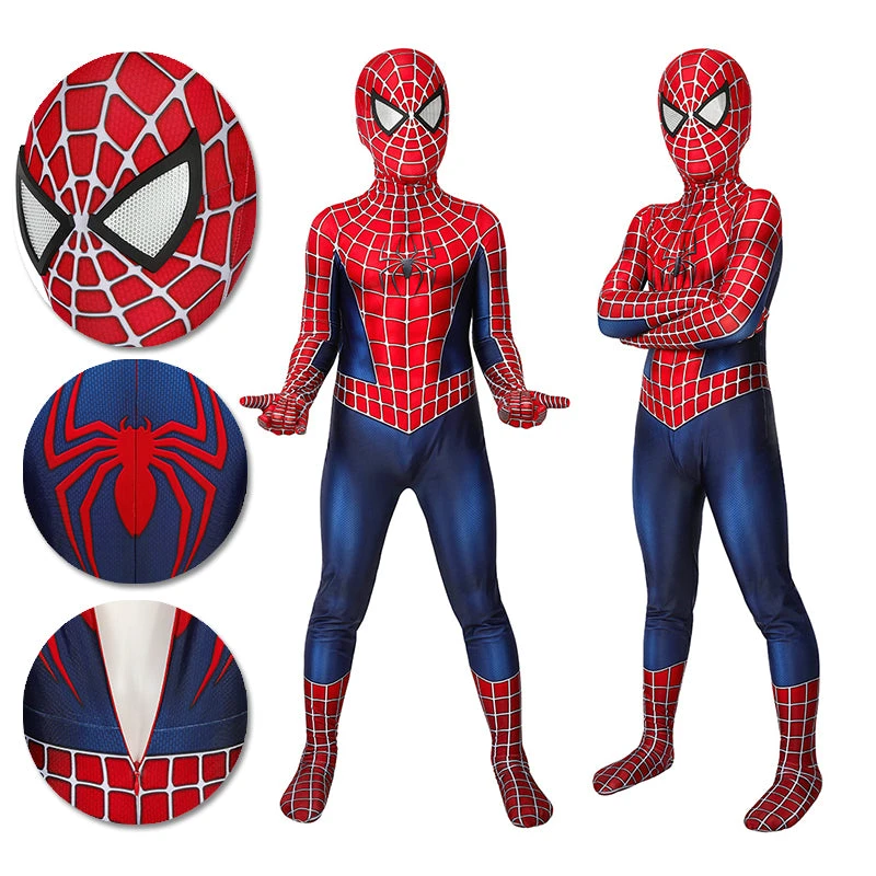 OneHeroSuits Kids Spider-man Cosplay Suit Classic Tobey Maguire Printed Edition Zentai/Jumpsuit 1 OneHeroSuits Kids Spider-man Cosplay Suit Classic Tobey Maguire Printed Edition Zentai/Jumpsuit