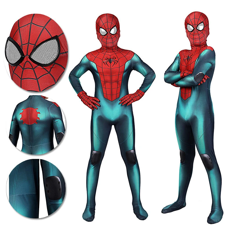 OneHeroSuits Kids Spider-man Cosplay Suit Miles Morales PS5 Great Responsibility Spandex BodySuit 1 OneHeroSuits Kids Spider-man Cosplay Suit Miles Morales PS5 Great Responsibility Spandex BodySuit