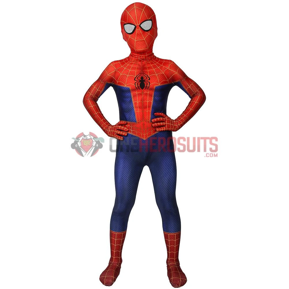 OneHeroSuits Zentai/Jumpsuit Kids Spider-man Suit Into The Spider-Verse Peter Parker Cosplay Costumes For Children 2 OneHeroSuits Zentai/Jumpsuit Kids Spider-man Suit Into The Spider-Verse Peter Parker Cosplay Costumes For Children