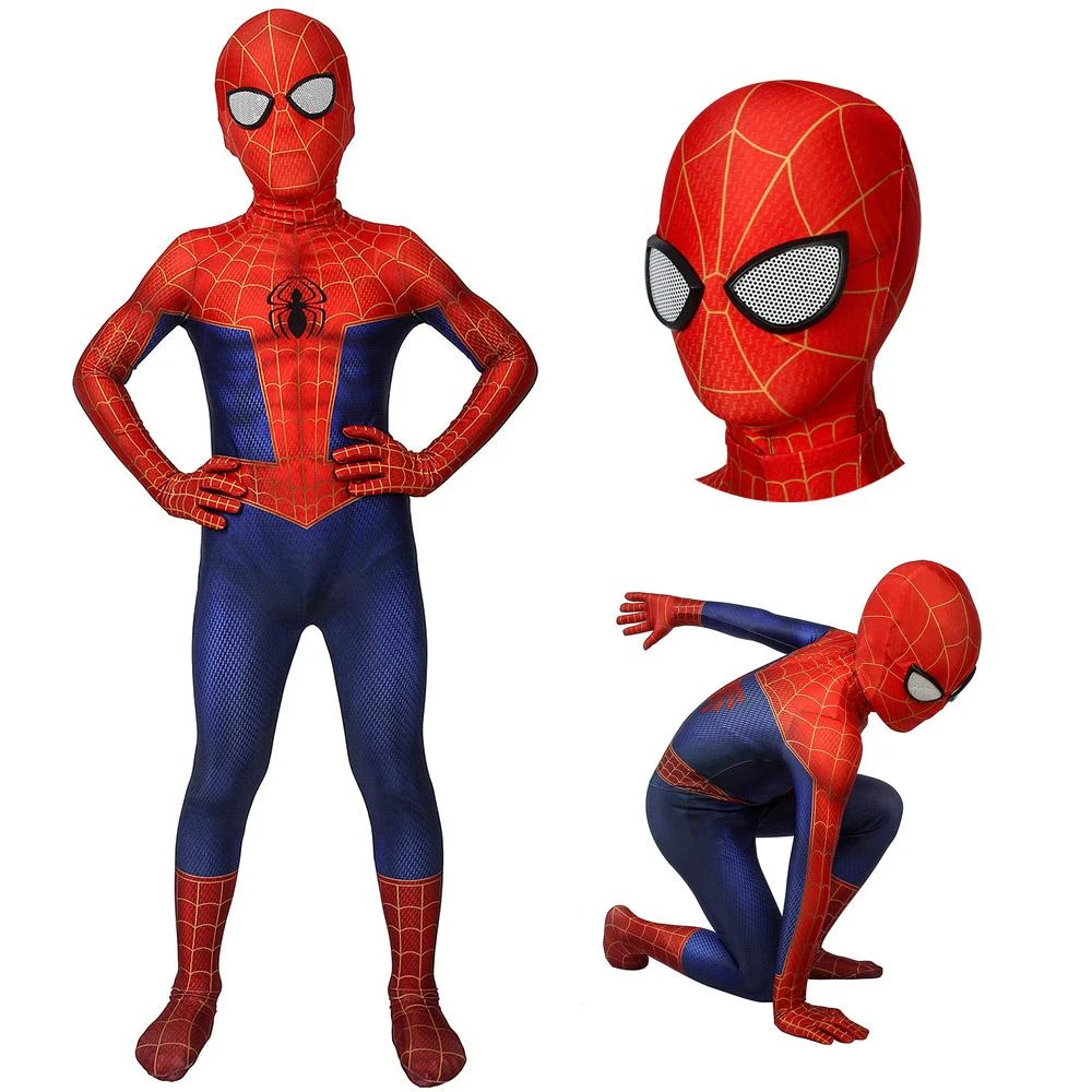 OneHeroSuits Zentai/Jumpsuit Kids Spider-man Suit Into The Spider-Verse Peter Parker Cosplay Costumes For Children 1 OneHeroSuits Zentai/Jumpsuit Kids Spider-man Suit Into The Spider-Verse Peter Parker Cosplay Costumes For Children