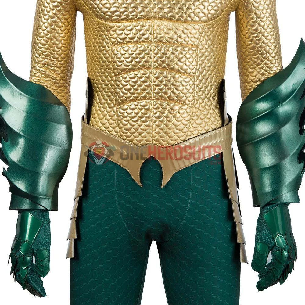 OneHeroSuits Aquaman Cosplay Costumes King Of The Seven Seas Golden Suits 4 OneHeroSuits Aquaman Cosplay Costumes King Of The Seven Seas Golden Suits