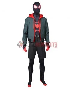 OneHeroSuits Miles Morales Cosplay Costumes Spider Man Into The Spider Verse Miles Green Coat 29 OneHeroSuits Miles Morales Cosplay Costumes Spider Man Into The Spider Verse Miles Green Coat
