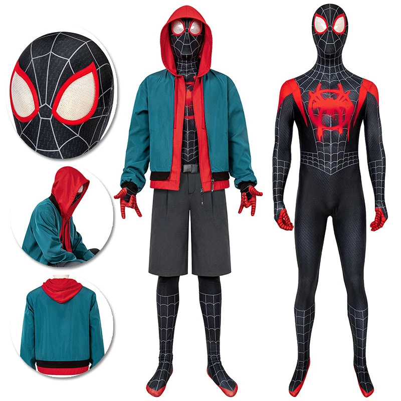 OneHeroSuits Miles Morales Spider-man Costumes Miles Morales Cosplay Suit Zentai/Jumpsuit 1 OneHeroSuits Miles Morales Spider-man Costumes Miles Morales Cosplay Suit Zentai/Jumpsuit