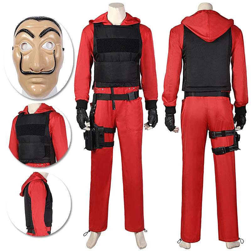 OneHeroSuits Costumes Money Heist Cosplay Costume La Casa De Pape Suit With Vest 1 OneHeroSuits Costumes Money Heist Cosplay Costume La Casa De Pape Suit With Vest