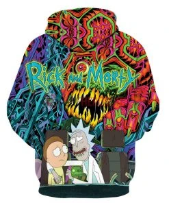 OneHeroSuits Cozy Hoodies Rick And Morty Hoodies Creative 3D Print Pullover Hooded Sweatshirt Ver.1