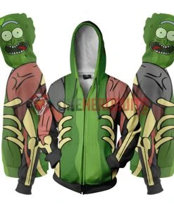 OneHeroSuits Cozy Hoodies Rick And Morty Hoodies Creative 3D Print Pullover Hooded Sweatshirt Ver.1