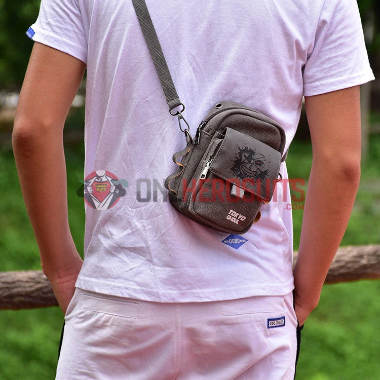 Tokyo Ghoul Printed Fanny Pack 3 Pocket Bulit-In - OneHeroSuits 3 Tokyo Ghoul Printed Fanny Pack 3 Pocket Bulit-In - OneHeroSuits