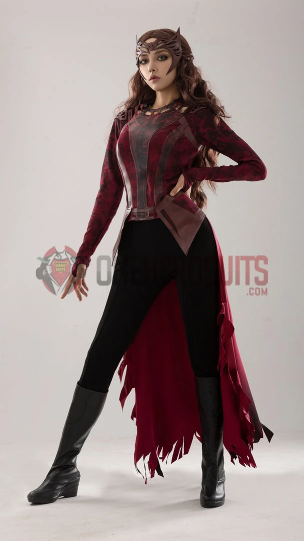 OneHeroSuits Scarlet Witch Wanda Cosplay Costumes Battle Damaged Edition Halloween Suits 1 OneHeroSuits Scarlet Witch Wanda Cosplay Costumes Battle Damaged Edition Halloween Suits
