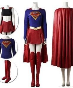 OneHeroSuits Supergirl Cosplay Costume Female Classic Red SuperHero Suit Costumes