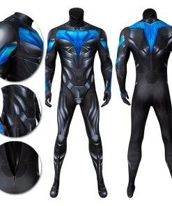 OneHeroSuits Titans Nightwing Cosplay Costume Detail Printed Spandex Suit Expert-level Cosplay Bodysuit & Zentai