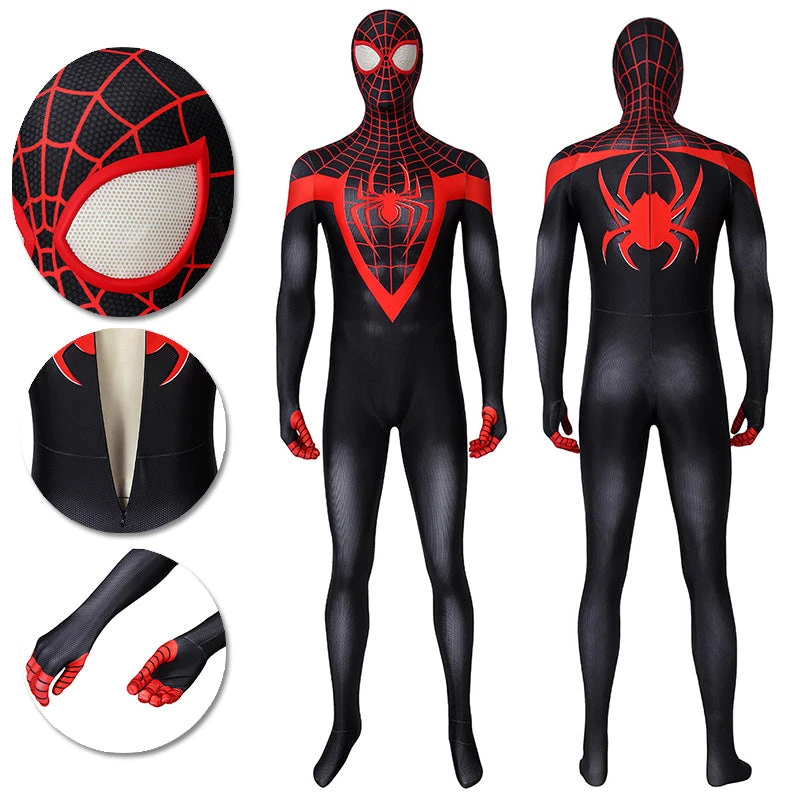 OneHeroSuits Ultimate Spider-Man Cosplay Costumes Miles Morales Cosplay Suit Zentai/Jumpsuit 1 OneHeroSuits Ultimate Spider-Man Cosplay Costumes Miles Morales Cosplay Suit Zentai/Jumpsuit
