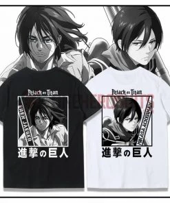 OneHeroSuits Attack On Titan Creative Print Anime T-shirt Eren/Mikasa/Armin