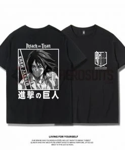 OneHeroSuits Attack On Titan Creative Print Anime T-shirt Eren/Mikasa/Armin