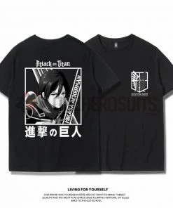 OneHeroSuits Attack On Titan Creative Print Anime T-shirt Eren/Mikasa/Armin