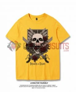 OneHeroSuits Attack On Titan Creative Print Anime Skeleton T-shirt