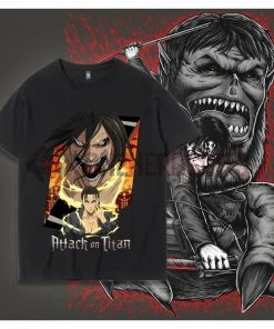 OneHeroSuits Attack On Titan Creative Print Anime T-shirt Eren/Levi