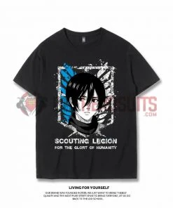 OneHeroSuits Attack On Titan Creative Print Anime T-shirt Eren/Levi/Mikasa