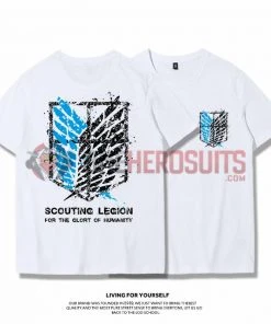 OneHeroSuits Attack On Titan Creative Print Anime Scout Legion Wings Of Liberty T-shirt