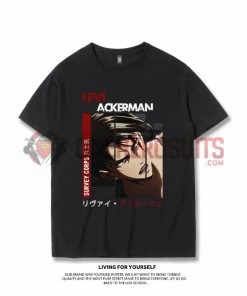 OneHeroSuits Attack On Titan Creative Print Anime Colorful T-shirt Levi/Eren/Mikasa/Armin
