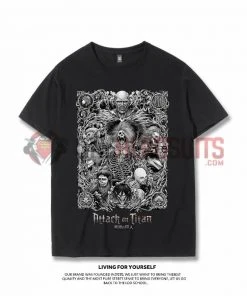 OneHeroSuits Attack On Titan Creative Print Anime Eren Nine Titan T-shirt