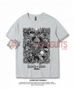 OneHeroSuits Attack On Titan Creative Print Anime Eren Nine Titan T-shirt