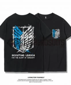 OneHeroSuits Attack On Titan Creative Print Anime T-shirt Eren/Wings Of Liberty