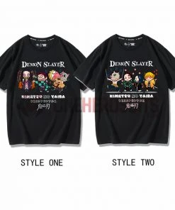 OneHeroSuits Demon Slayer Creative Print Anime T-shirt Two Styles