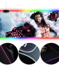 OneHeroSuits Luffy Boundman Gear Fourth Anime Printing RGB Gaming Mouse Pad Extra Large