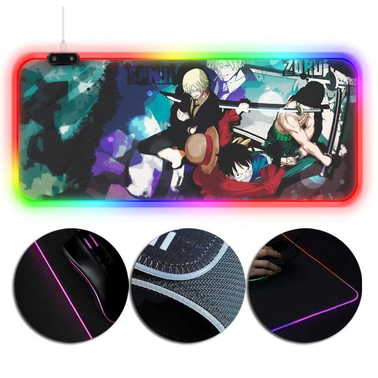 OneHeroSuits Straw Hat Pirates Anime Printing RGB Gaming Mouse Pad Extra Large 1 OneHeroSuits Straw Hat Pirates Anime Printing RGB Gaming Mouse Pad Extra Large