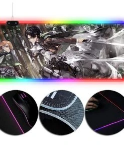 OneHeroSuits Attack On Titan Survey Corps Creative Printing RGB LED Gaming Mouse Pad Extra Large