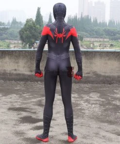OneHeroSuits Miles Morales Spandex Suit Halloween Black Spider Cosplay Bodysuit