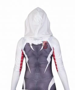 OneHeroSuits Gwen Stacy Spider Suit Into The Spider Verse Gwen Cosplay Bodysuit Zentai/Jumpsuit